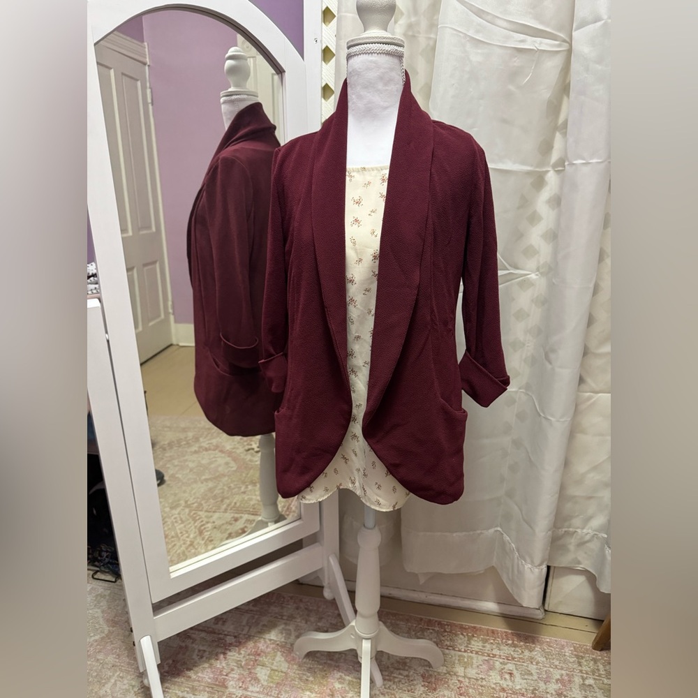 Aritzia Rich Burgundy Knit Top
